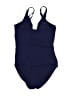 Tommy Bahama Solid Blue One Piece Swimsuit Size 10 - photo 2
