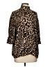 Zara Animal Print Brown 3/4 Sleeve Blouse Size XS - photo 1