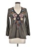 Johnny Was Gray Long Sleeve Blouse Size M - photo 1