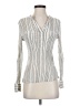 Carve Designs Stripes Silver Long Sleeve Blouse Size XS - photo 1