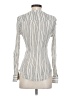 Carve Designs Stripes Silver Long Sleeve Blouse Size XS - photo 2