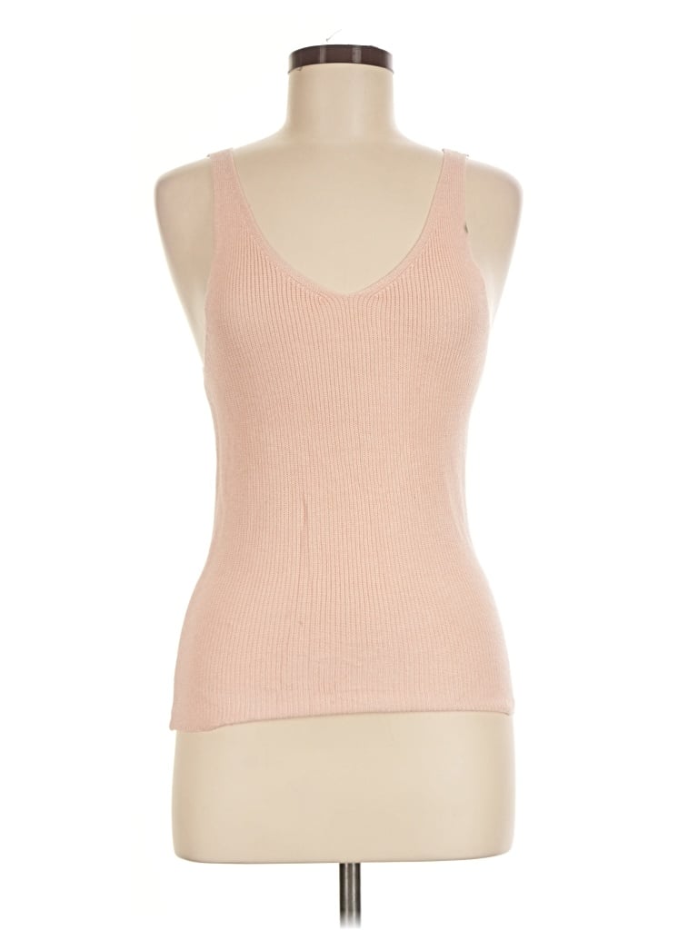 Pre-owned Double Zero Tank Top Pink Strapless Neckline Tops