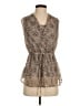 St. John's Bay 100% Polyester Brown Sleeveless Blouse Size S (tall) - photo 1