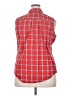St. John's Bay 100% Cotton Plaid Red Sleeveless Button-Down Shirt Size XXL - photo 2