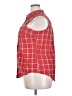 St. John's Bay 100% Cotton Plaid Red Sleeveless Button-Down Shirt Size XXL - photo 5