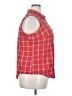 St. John's Bay 100% Cotton Plaid Red Sleeveless Button-Down Shirt Size XXL - photo 4