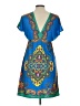 XXI Paisley Blue Casual Dress Size L - photo 2