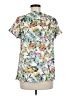 LTD 100% Polyester Floral White Short Sleeve Blouse Size M - photo 2