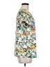 LTD 100% Polyester Floral White Short Sleeve Blouse Size M - photo 4