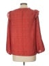 Max Studio 100% Polyester Red 3/4 Sleeve Blouse Size L - photo 2