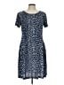 North Style Print Blue Casual Dress Size 10 - photo 1