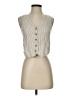 MNG Ivory Sleeveless Button-Down Shirt Size XXS - photo 1