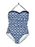 Tommy Bahama Print Blue One Piece Swimsuit Size 8 - photo 1