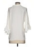 Plastic Island 100% Polyester Ivory 3/4 Sleeve Blouse Size S - photo 2