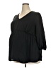 Ingrid + Isabel 100% Polyester Black 3/4 Sleeve Blouse Size XXL (5) - photo 1