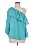 Cooper & Ella 100% Polyester Teal 3/4 Sleeve Blouse Size Med (2) - photo 1