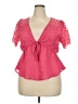 Daytrip 100% Polyester Pink Short Sleeve Blouse Size XXL - photo 1