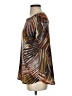 W by Worth 100% Polyester Brown Short Sleeve Blouse Size P (petite) - photo 5