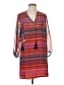 CeCe 100% Polyester Print Red Casual Dress Size 2 - photo 1