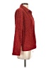 Erin London Tweed Red Long Sleeve Button-Down Shirt Size S - photo 4