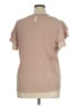 Adrianna Papell Tan Short Sleeve Blouse Size XL - photo 2