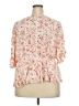 Daytrip Ivory Orange Short Sleeve Blouse Size XXL - photo 2