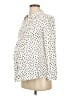 Seraphine 100% Viscose Polka Dots Ivory Long Sleeve Blouse Size 4 Maternity - photo 1