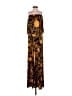 Amore Paisley Gold Yellow Jumpsuit Size L - photo 1