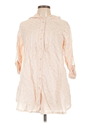Love Stitch 3/4 Sleeve Button-Down Shirt (view 1)