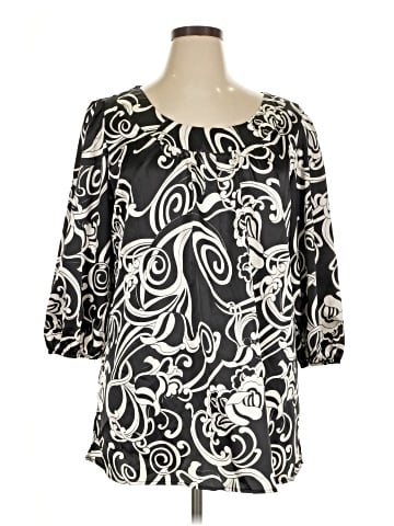 Notations 3/4 Sleeve Blouse (view 1)