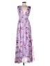 Lulus 100% Polyester Floral Purple Cocktail Dress Size M - photo 1