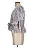 LoveShackFancy 100% Cotton Gray Short Sleeve Blouse Size 4 - photo 5