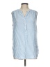 BeachLunchLounge 100% Rayon Blue Sleeveless Button-Down Shirt Size L - photo 1