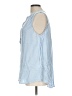 BeachLunchLounge 100% Rayon Blue Sleeveless Button-Down Shirt Size L - photo 5