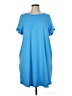 Mittoshop Solid Blue Casual Dress Size M - photo 1