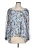 American Eagle Outfitters 100% Polyester Blue 3/4 Sleeve Blouse Size L - photo 1