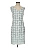 Tory Burch 100% Polyester Graphic Gray Casual Dress Size 4 - photo 1