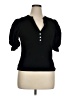 Pomander Place Black Short Sleeve Blouse Size XL - photo 1