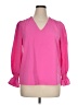 Saks Fifth Avenue 100% Polyester Pink 3/4 Sleeve Blouse Size XL - photo 1