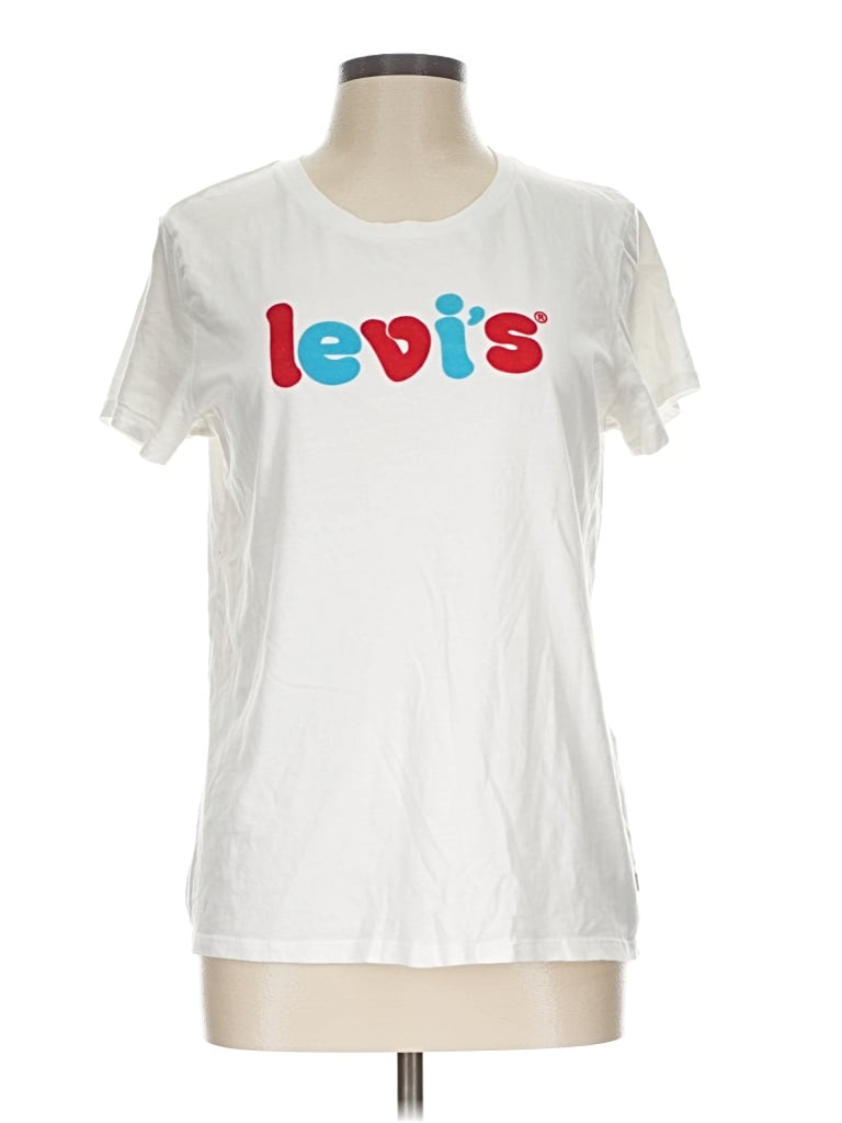 Pre-owned Levi's Short Sleeve T-shirt In White