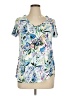 Cupio Blue Short Sleeve Blouse Size XL - photo 1