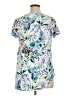 Cupio Blue Short Sleeve Blouse Size XL - photo 2