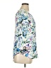 Cupio Blue Short Sleeve Blouse Size XL - photo 4