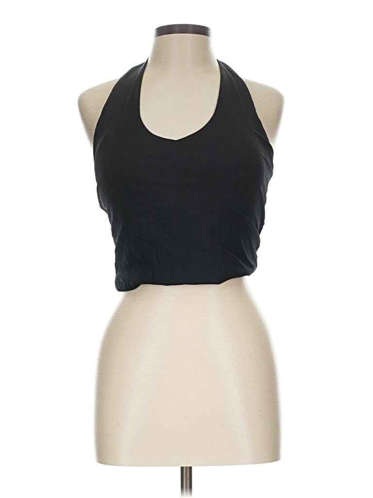 Pre-owned Klassy Network Tank Top Black Halter Neckline Tops