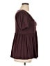 Torrid Burgundy Short Sleeve Blouse Size 1X Plus (1) - photo 4