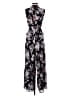 LUCCA 100% Polyester Floral Black Jumpsuit Size S - photo 2