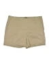 Talbots Solid Tan Khaki Shorts Size 12 Petite - photo 1