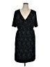 Apt. 9 Print Black Casual Dress Size XL - photo 1