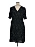 Apt. 9 Print Black Casual Dress Size XL - photo 2