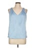 Boston Proper Blue Sleeveless Blouse Size 10 - photo 1